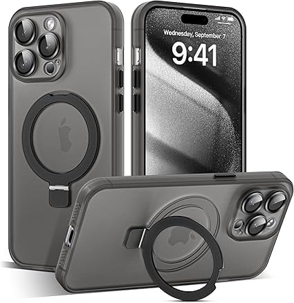 Coque Premium Frost MagSafe avec protection d'objectif d'appareil photo et béquille pour Apple iPhone 11