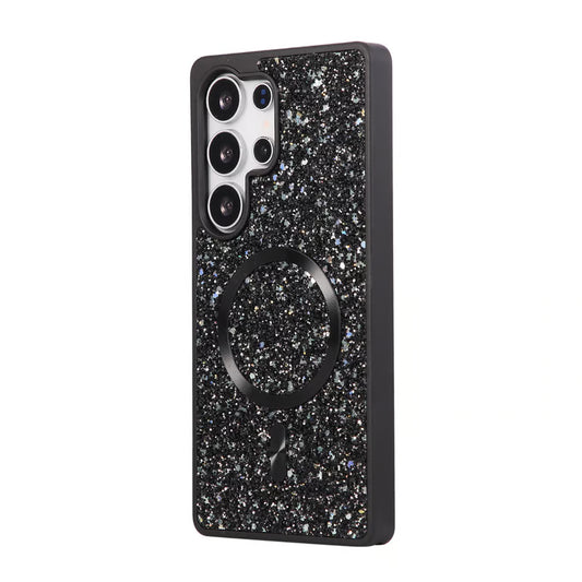 BLACK CRYSTAL BLING MAGSAFE CASE FOR SAMSUNG S24 Plus