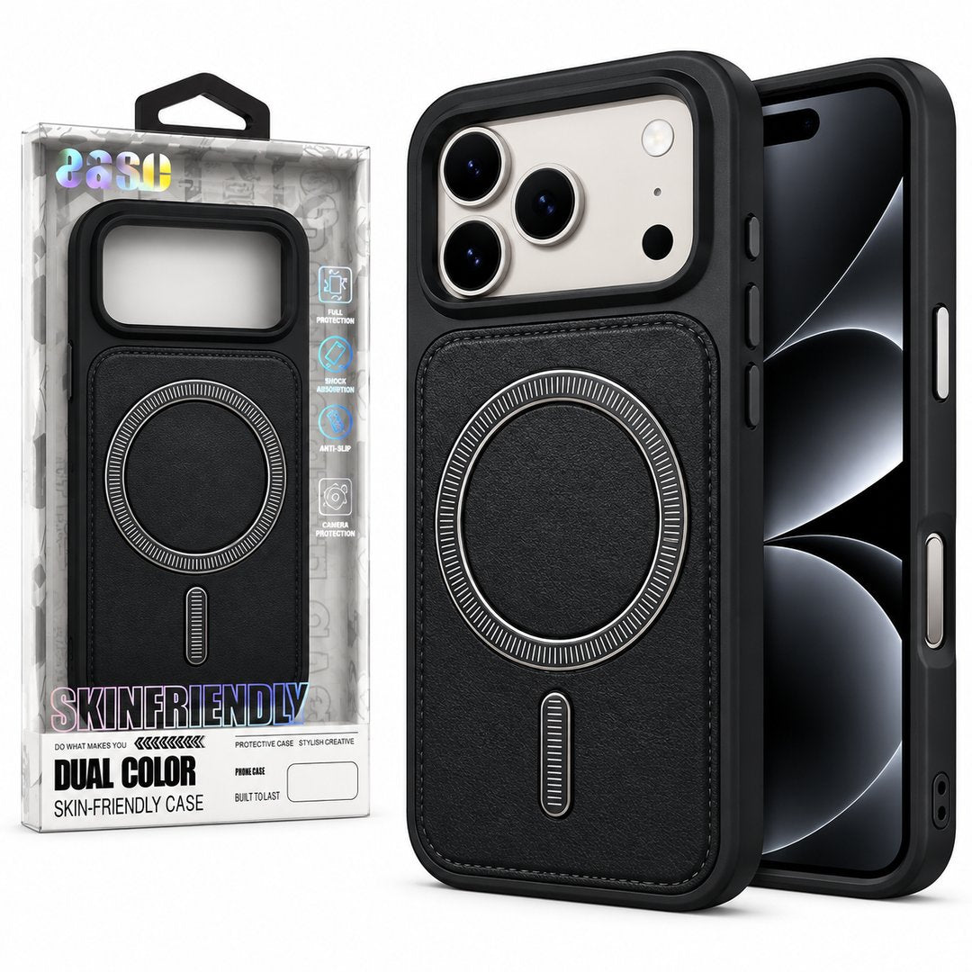 Leather MagSafe Case with Raised Camera Protection For Apple IPhone 18 Pro