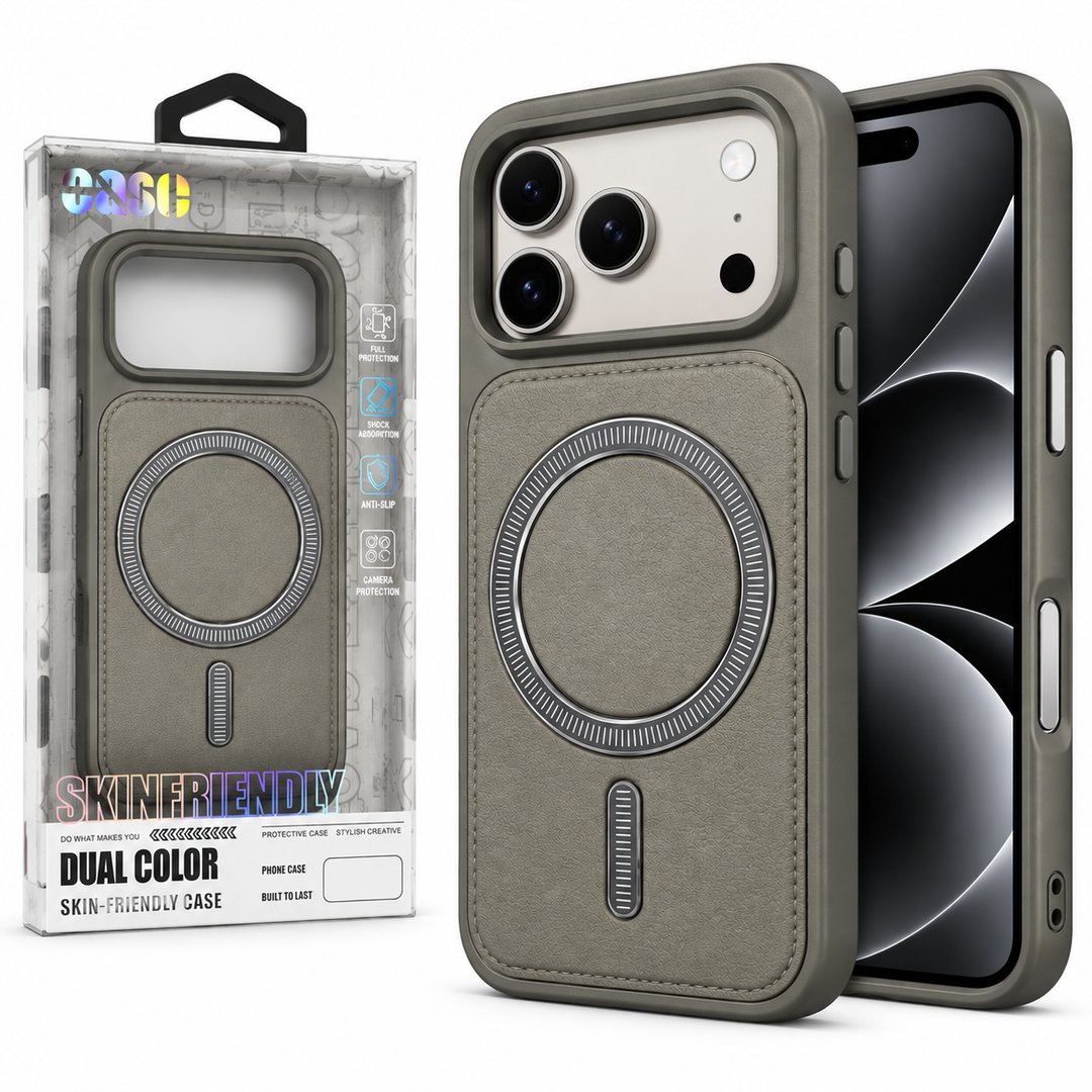 Leather MagSafe Case with Raised Camera Protection For Apple IPhone 18 Pro