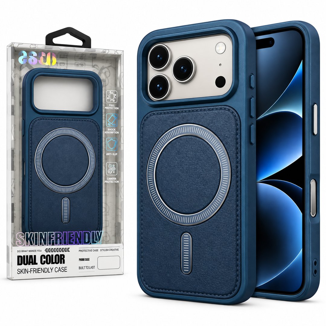 Leather MagSafe Case with Raised Camera Protection For Apple IPhone 18 Pro