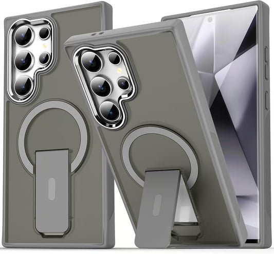Premium MagSafe Kickstand Matte Case For Samsung Galaxy S25 Plus