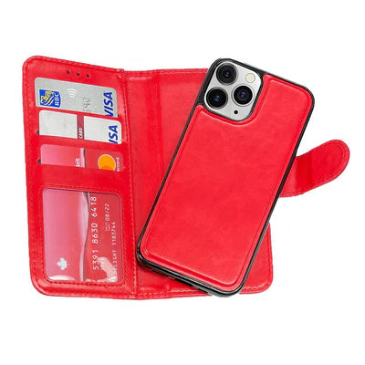 Magnetic two in one wallet case for iPhone 13 Pro