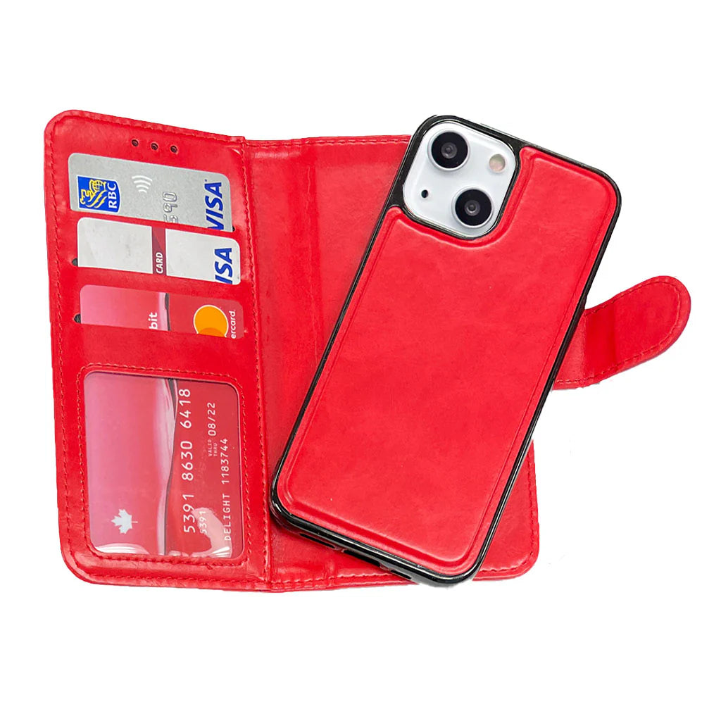 Étui portefeuille magnétique deux en un pour iPhone 14