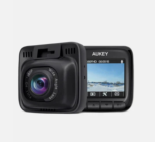 Caméra de tableau de bord AUKEY 1080P | Grand angle 170° | Enregistrement en boucle | Vision nocturne