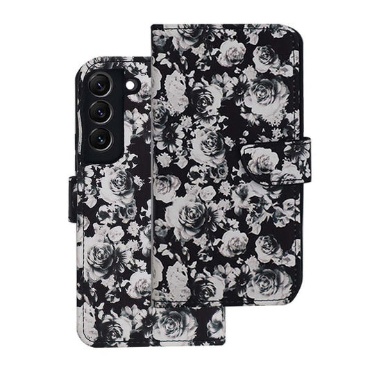 Étui portefeuille floral pour Samsung S22 Plus