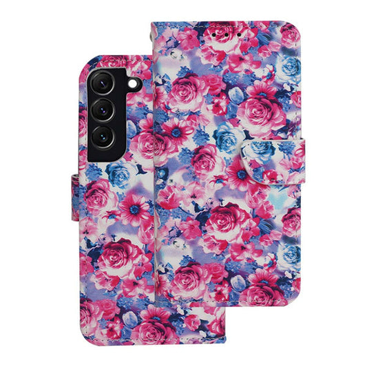 Étui portefeuille floral pour Samsung S22 Plus