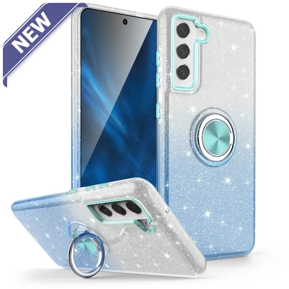 Two tone shiny ring case for Samsung S25