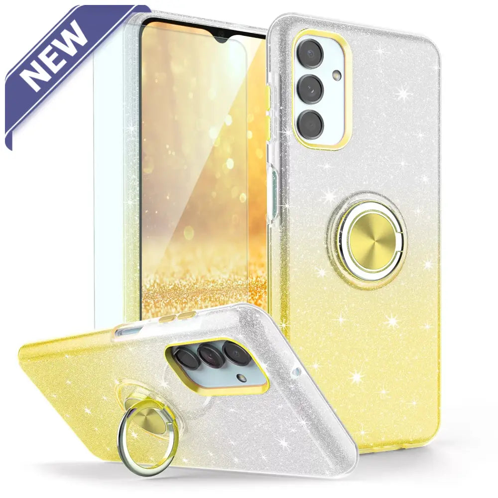 Two tone shiny ring case for Samsung S25