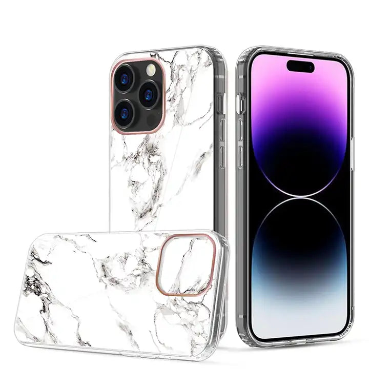 IMD White marble case for Samsung S23 Ultra